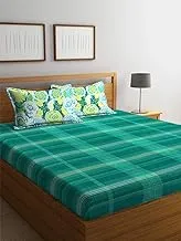 Portico Marvella Fitted Queen Bedsheet Set, Green, 150X198X20cm, 8045212