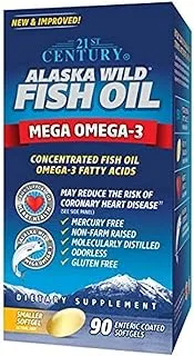 21st Century Alaska Wild Fish Oil Enteric Coated, 90 Softgels