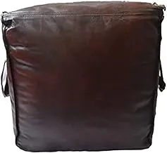 Dubai Garden Centre Leather Pouf, 47 cm Size