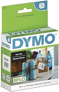 ملصقات مربعة متعددة الأغراض أصيلة Dymo Lw | ملصقات Dymo لطابعات الملصقات ، رائعة بالنسبة للرموز الشريطية ، (1 
