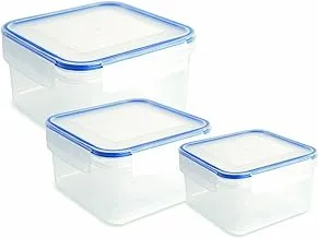 Addis 507914 Clip & Close Square Food Storage Set, 3 Piece