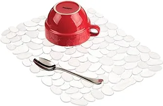 Interdesign Pebblz Sink Mat كبير ، شفاف ، مادة بلاستيكية