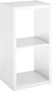 ClosetMaid 2 Cube Storage Shelf Organizer Bookshelf with Open Back, Vertical or Horizontal, Easy Assembly, Wood, White Finish