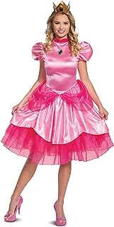 Disguise womens Princess Peach Costume, Official Nintendo Super Mario Bros Adult Costume Dress and Crown