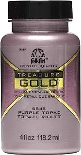 FolkArt Treasure Gold Brilliant Metallic Paint ، 4 أونصة ، بنفسجي توباز