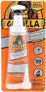 Gorilla Construction Adhesive, White, 74ml