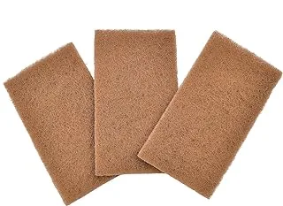 Full Walnut Shell Non-Scratch, Brown, Scouring Pads, Set Of 3, Fc13213