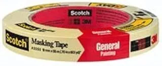 3M 2050-18A 0.70 inch x 60 Yard Scotch Painters' Masking Tape For Trim Work