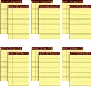 TOPS 5 x 8 Legal Pads, 12 Pack, The Legal Pad Brand, Narrow Ruled, Yellow Paper, 50 Sheets Per Writing Pad, Made in the USA (7501)