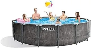 Intex 26742 Prism Frame Above Ground Pool Set, 457 x 122 Centimeters - Greywood