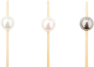 Pearl Bamboo Skewer - 4-inch Natural Bamboo Color Skewers: Perfect for Serving Appetizers and Cocktail Garnishes - 1000-CT - Biodegradable and Eco-Friendly - Restaurantware