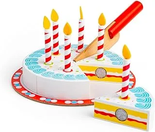 Wooden Birthday Cake with Candles - Play Food and Role Play Toys