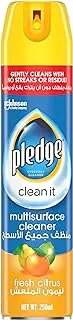 Pledge Clean It Fresh Citrus Multisurface Cleaner, Gently Cleans with No Streaks Or Residue, 250 ml