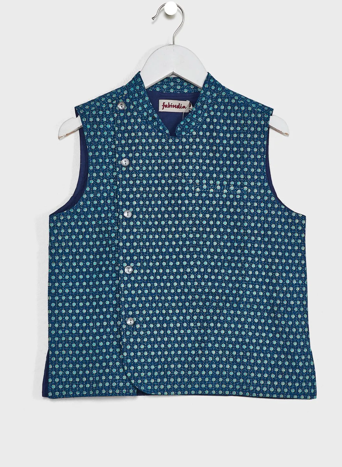 Fabindia Youth Printed Nehru Jacket