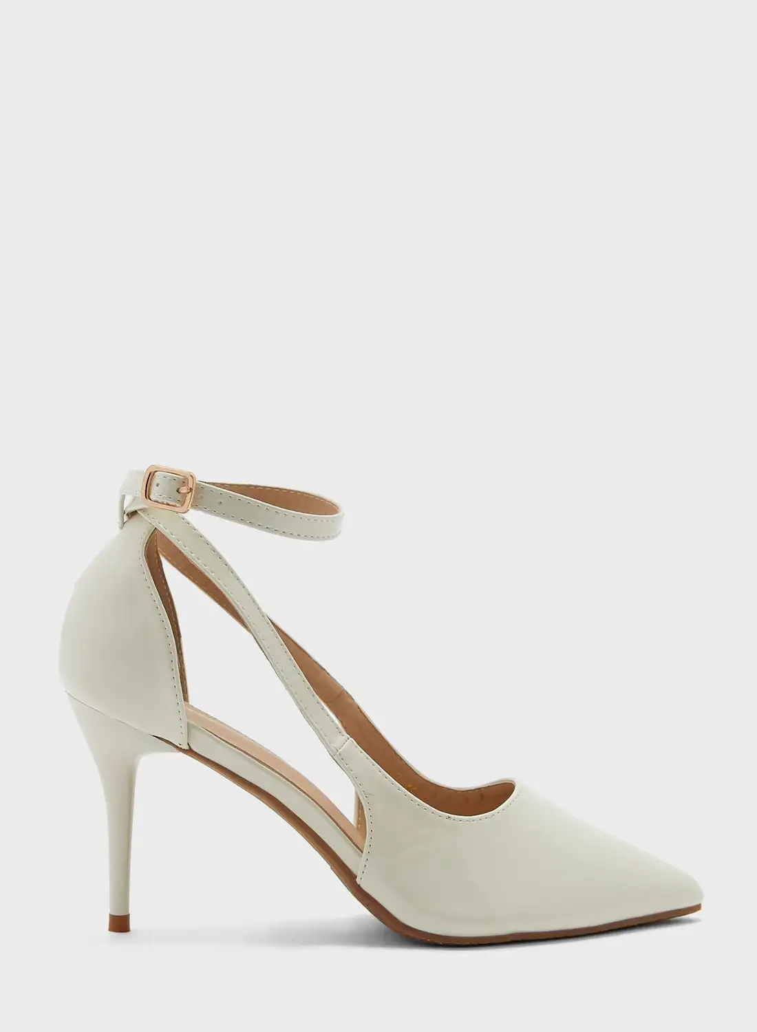 ELLA Cutout Detail Ankle Strap Pointed Pump