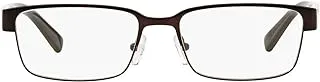 A|X Armani Exchange Men's Ax1017 Rectangular Prescription Eyewear Frames, Brown/Demo Lens, 54 mm