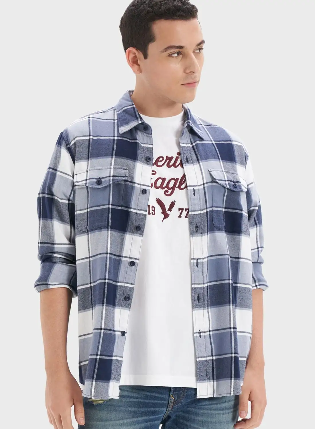 American Eagle Checked Regular Fit Shirt