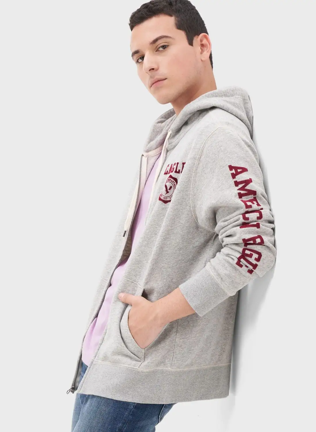 American Eagle Slogan Hoodie