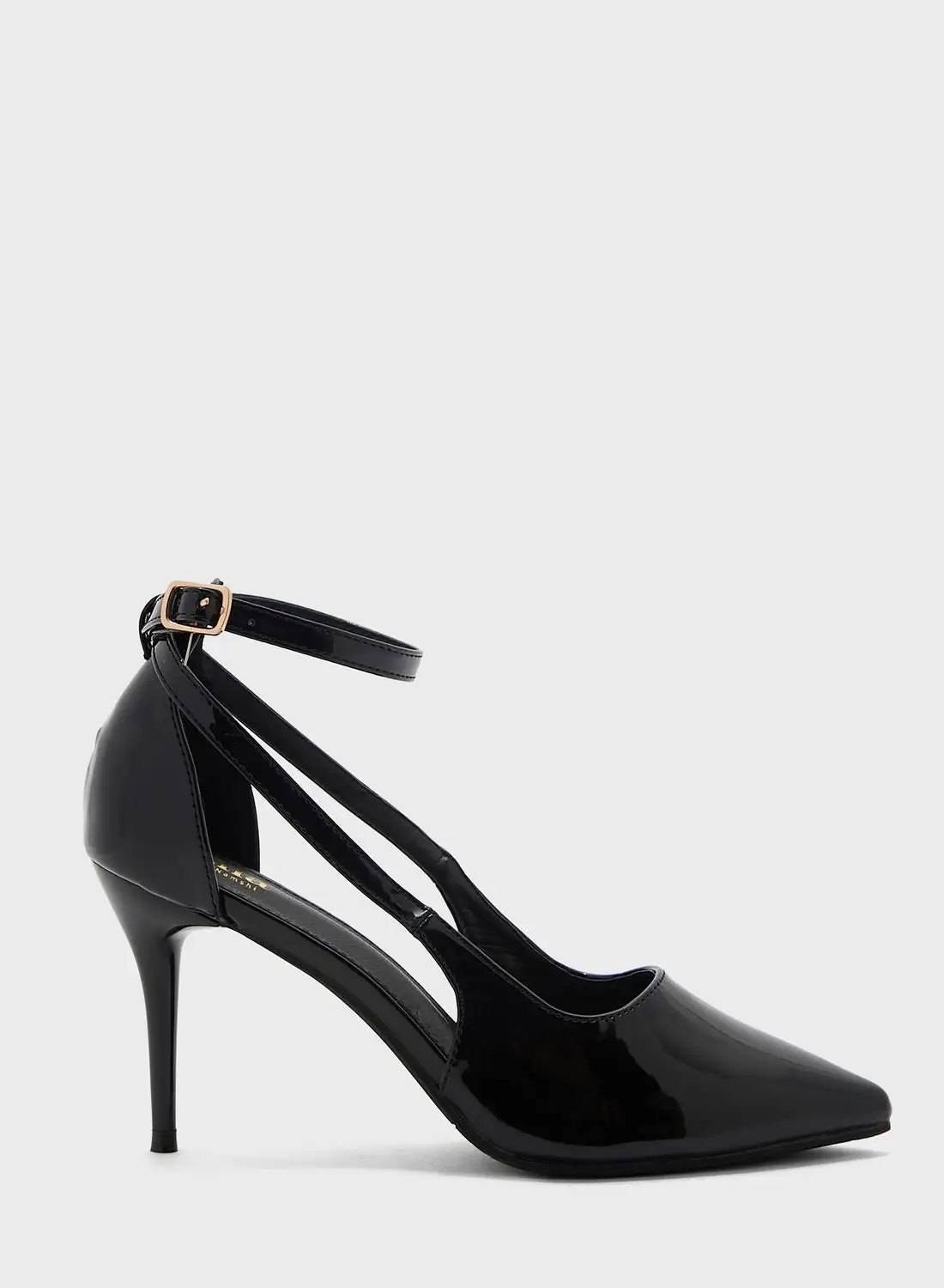 ELLA Cutout Detail Ankle Strap Pointed Pump