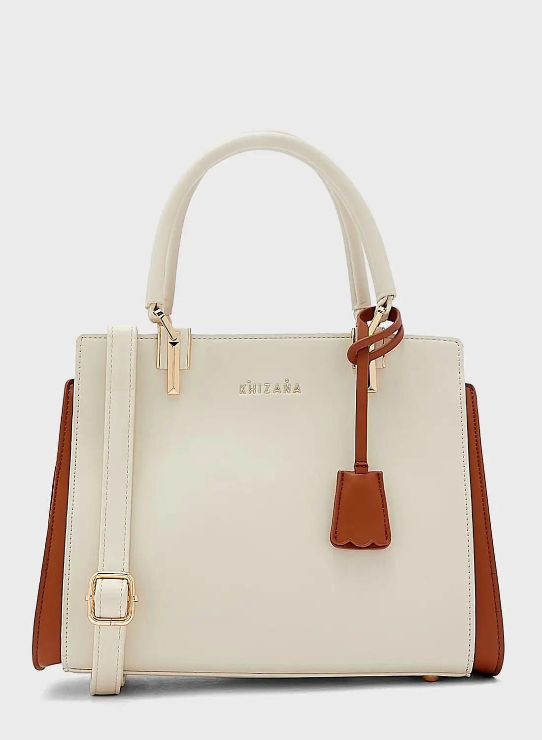 Khizana Satchel Handbag With Contrast Detail