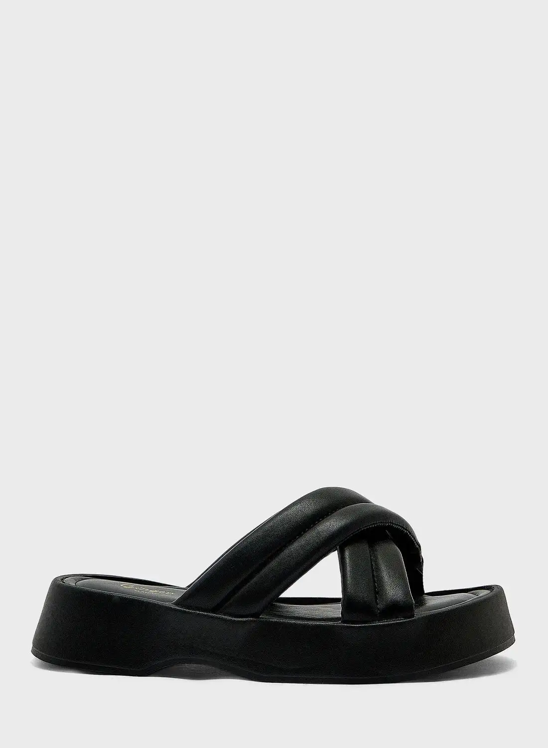 Ginger Cross-Over Flat Slider Sandal