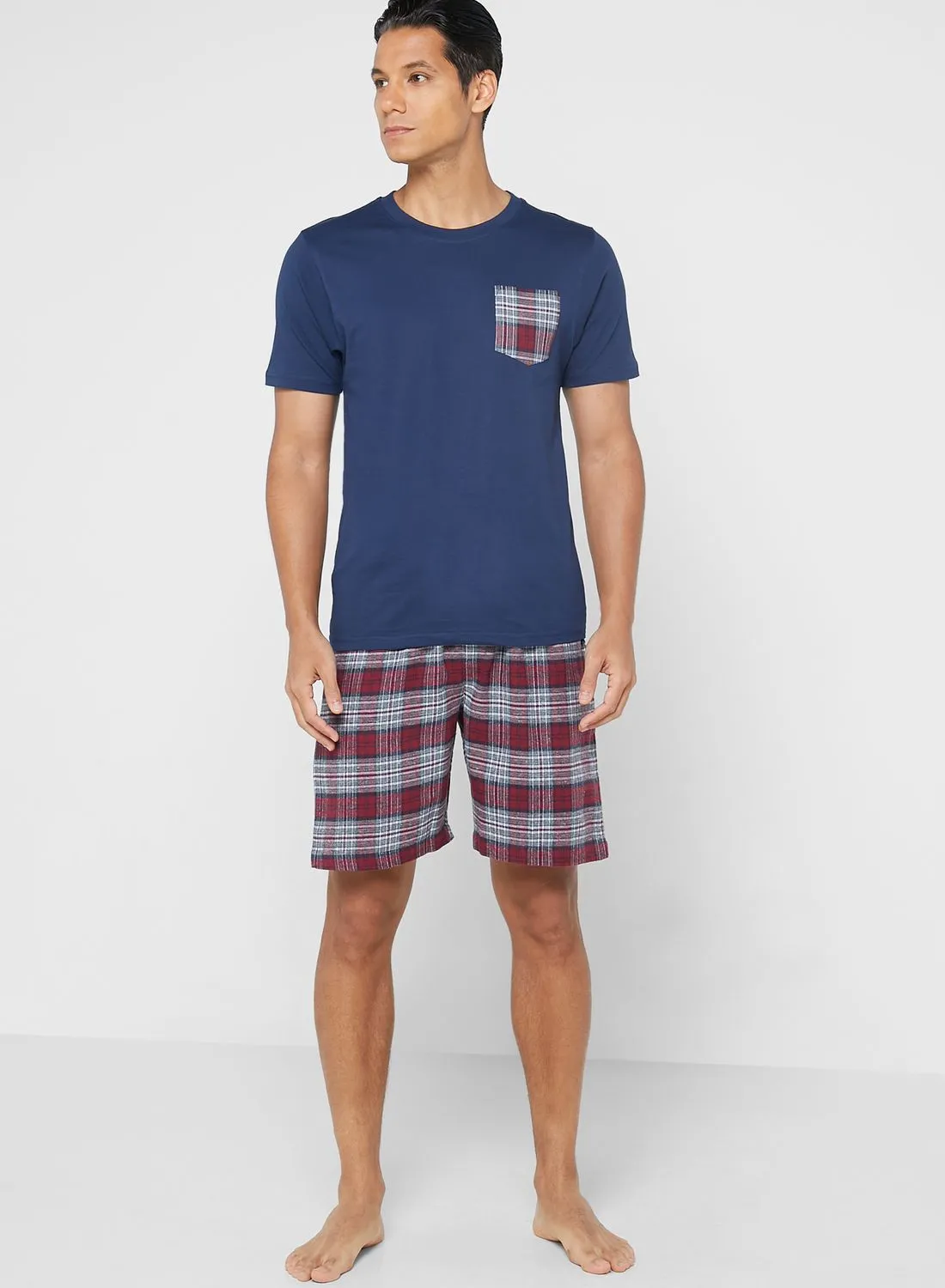 Seventy Five Check Shorts Nightwear Set