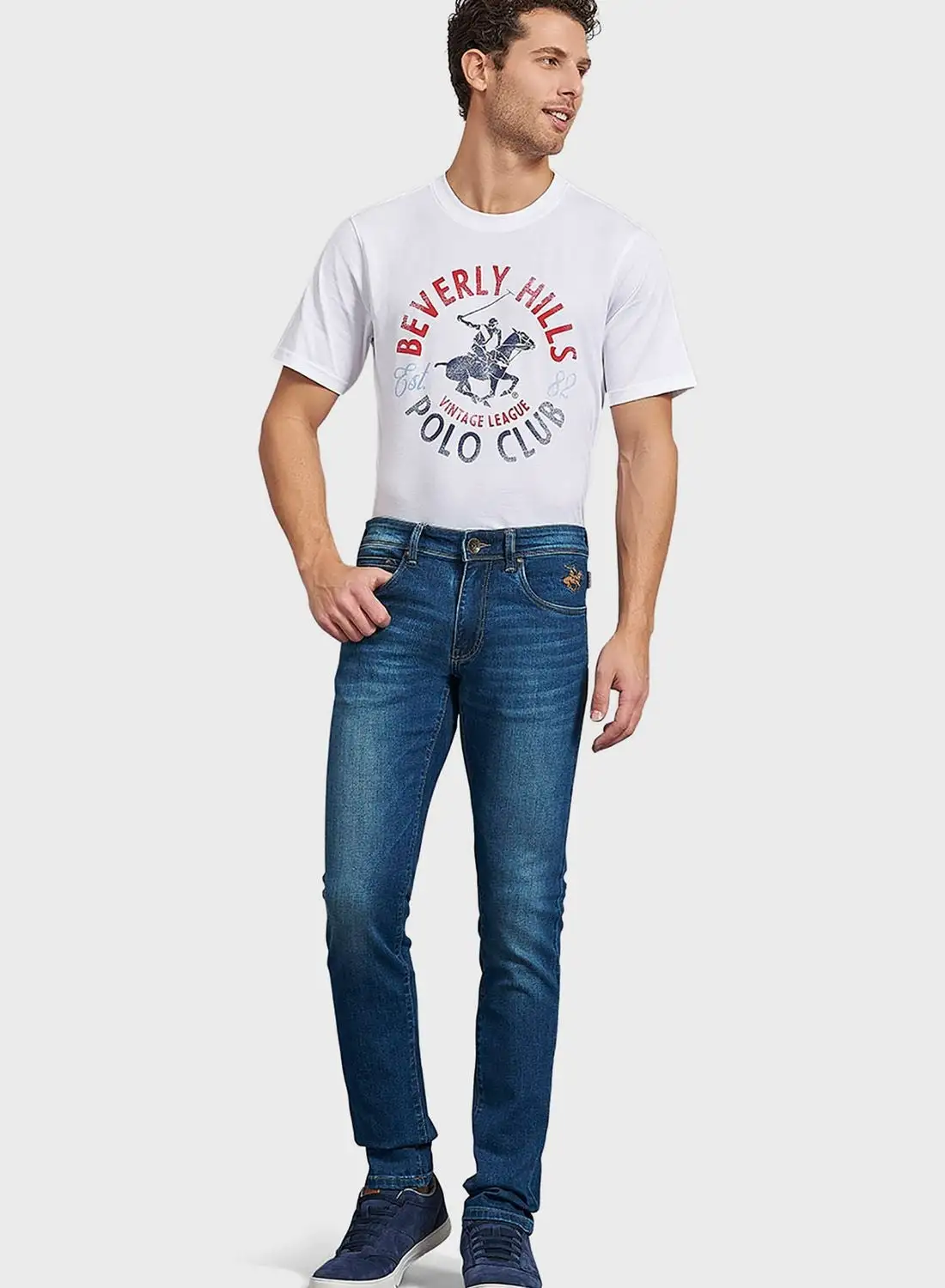 bhpoloclub Mid Wash Skinny Fit Jeans