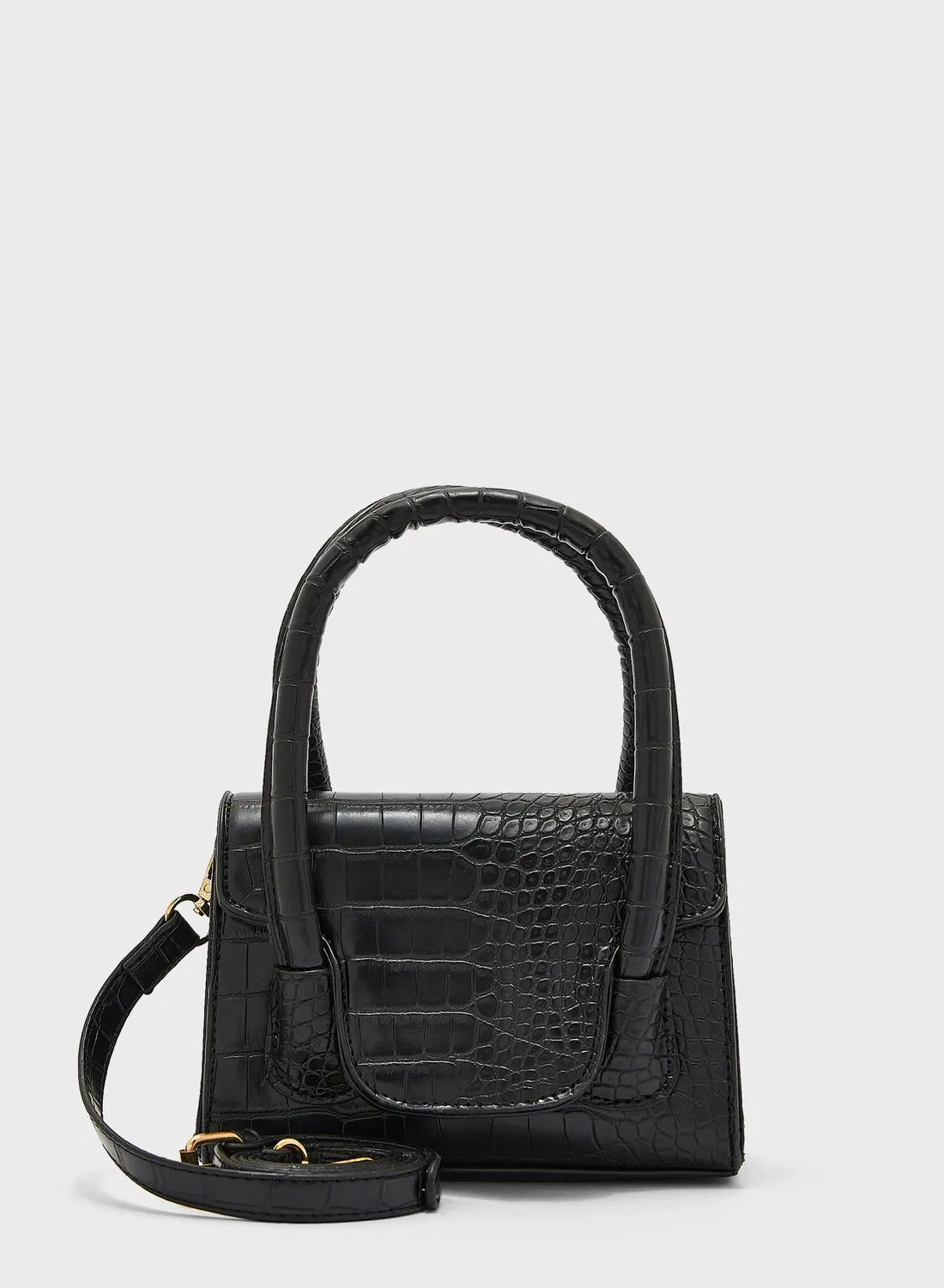 ELLA Croc Effect Mini Satchel Bag