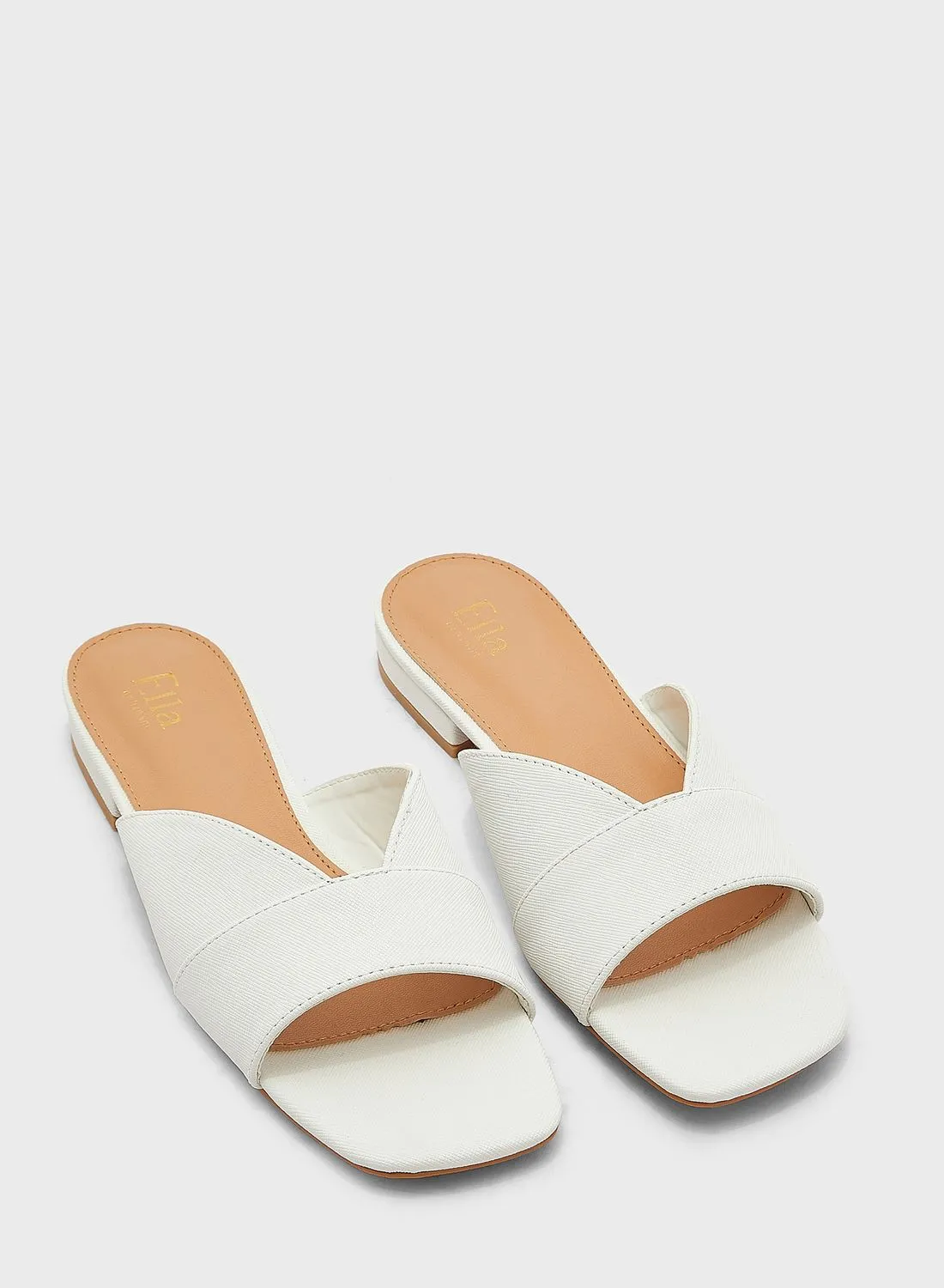 ELLA Deep V Detail Flat Sandal