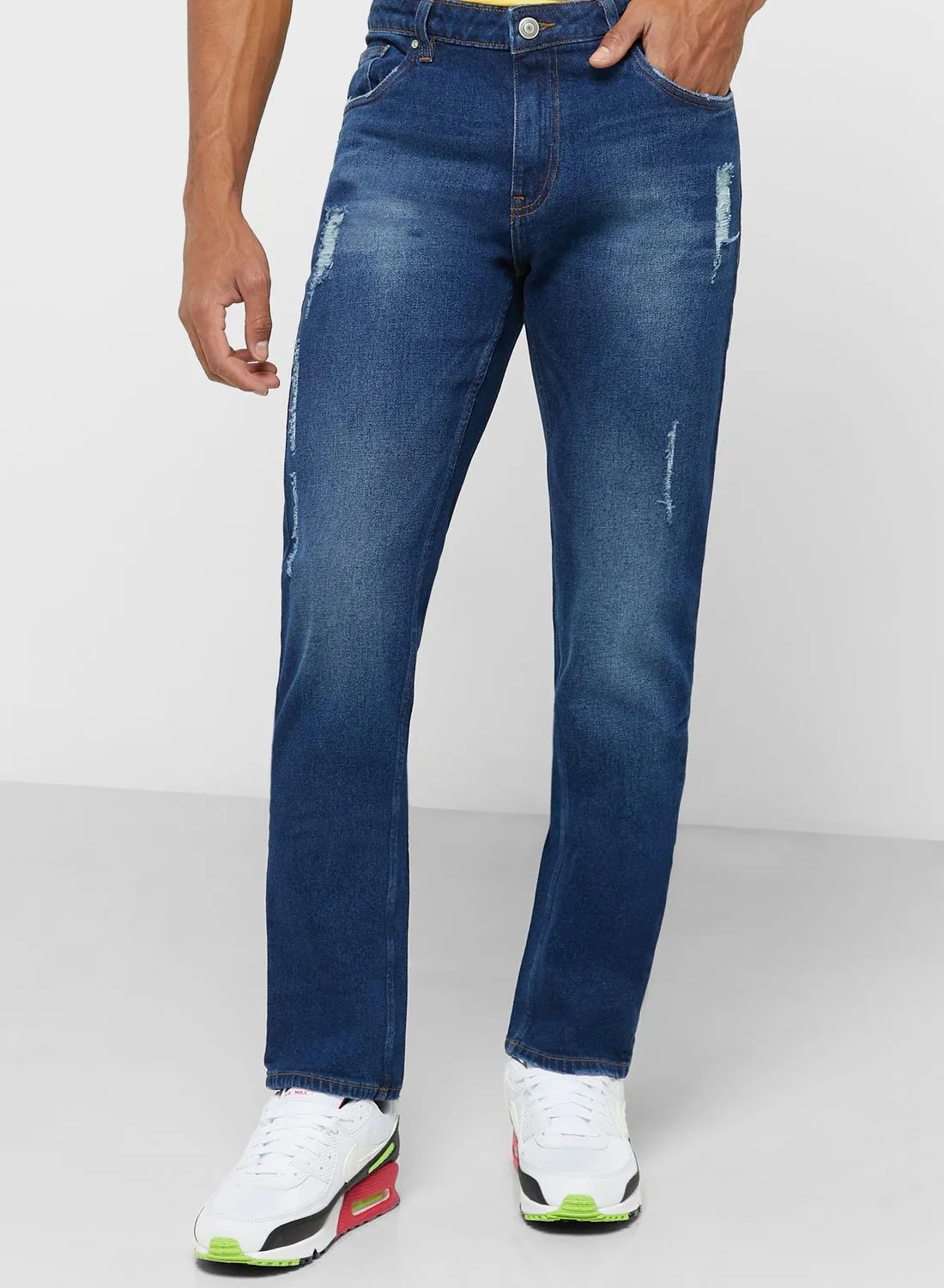 Seventy Five Slim Fit Distress Jean