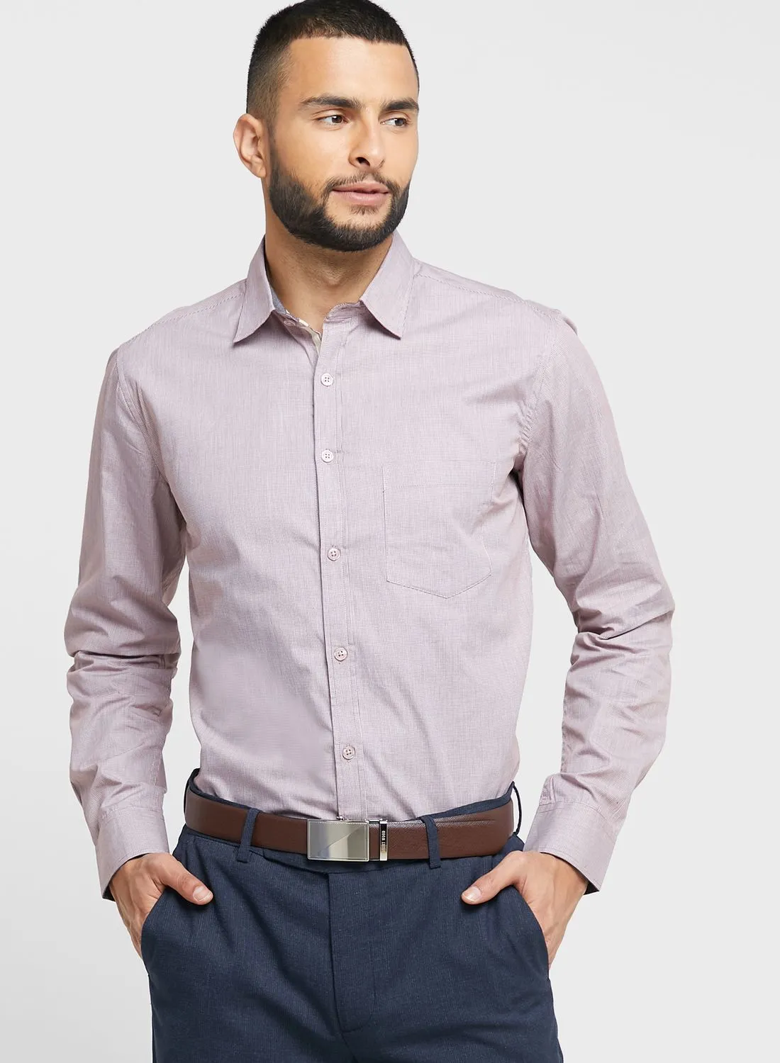 Robert Wood Micro Check Shirt