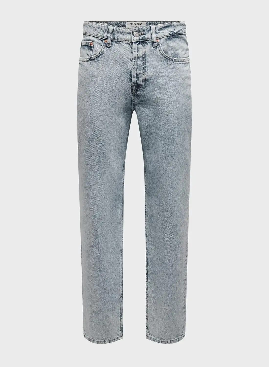 Only & Sons Mid Wash Relaxed Fit Jeans