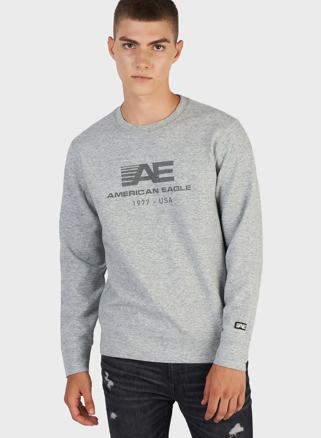 American Eagle Logo Crew Neck Sweatshirt