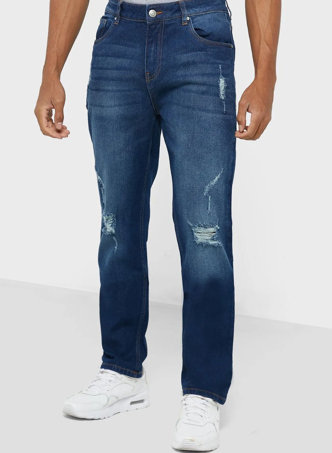 Seventy Five Regular Fit Distressed Jean