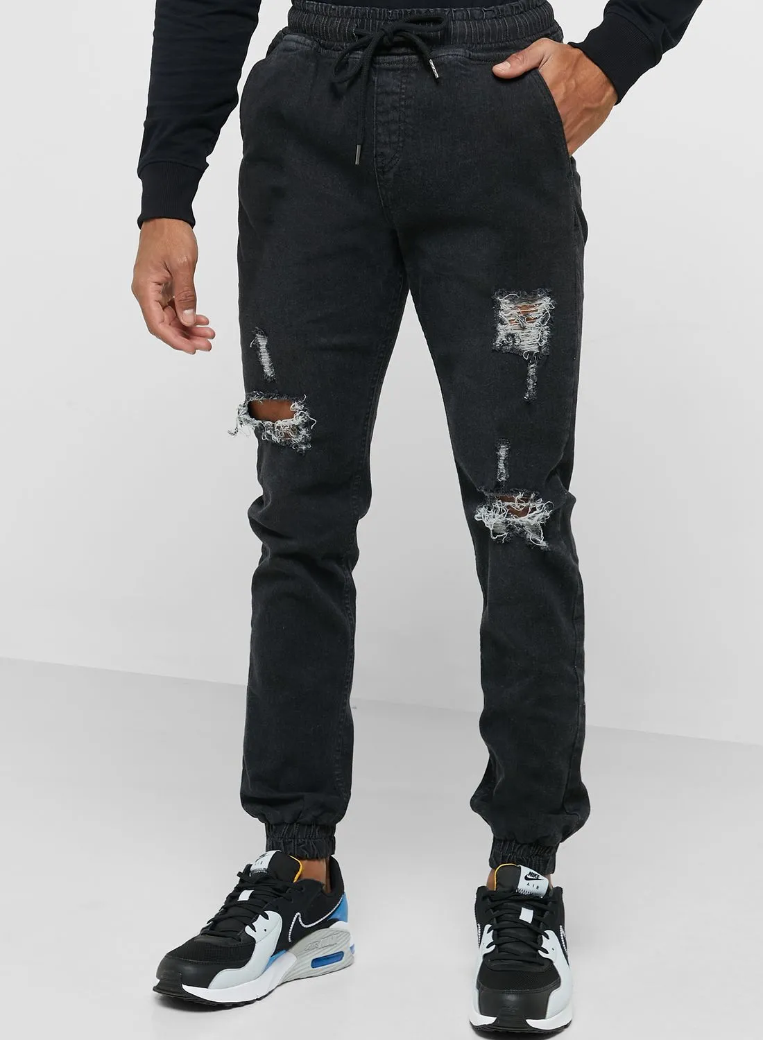 Seventy Five Slim Fit Ripped Jogger Jean