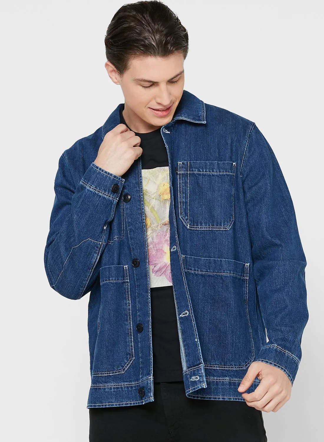 Ted Baker Mid Wash Denim Jacket