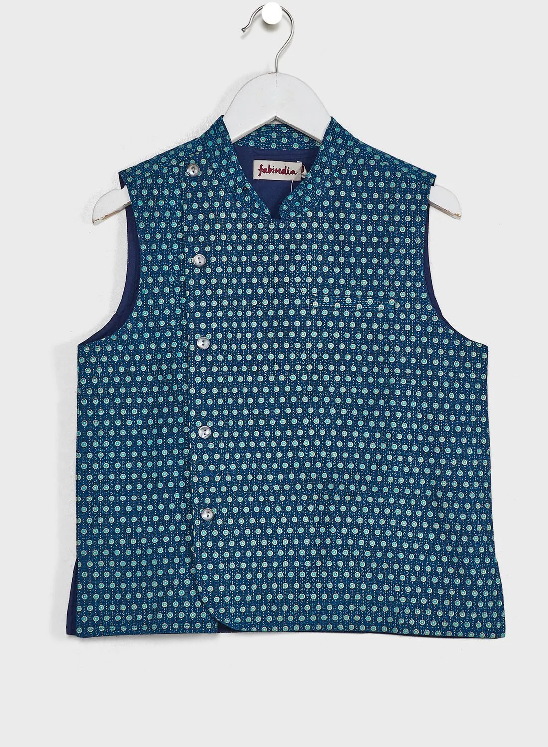 Fabindia Kids Printed Nehru Jacket