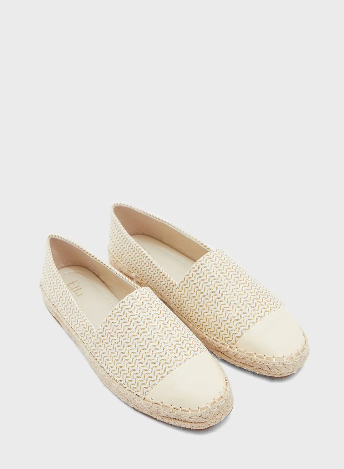 ELLA Textured Toe Cap Espadrille