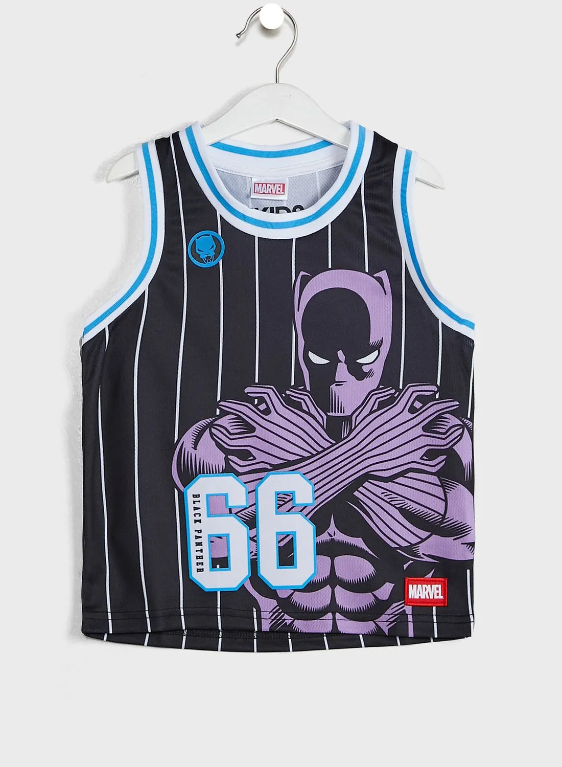 Cotton On Kids Black Panther Basketball Tank Vest