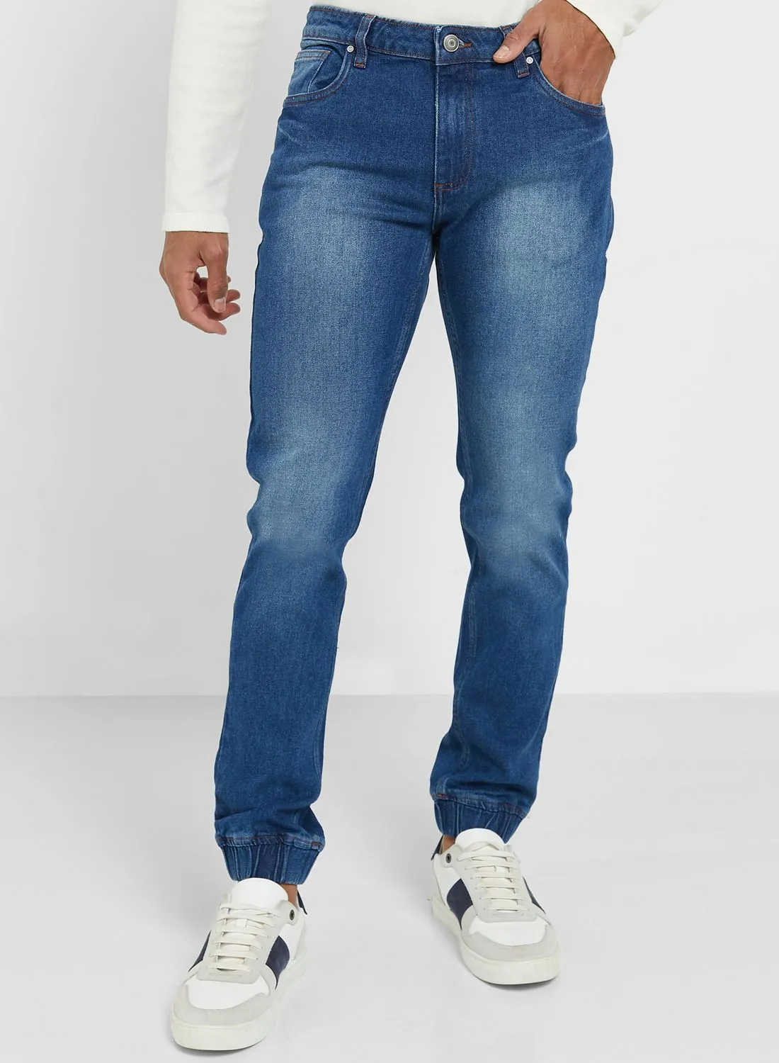 Seventy Five Slim Fit Heavy Wash Jogger Jean