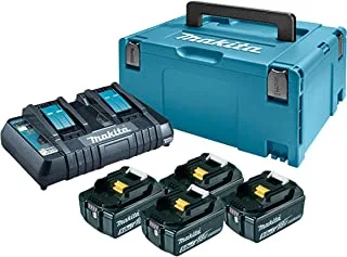 MAKITA 198568-9 18V LITHIUM-ION POWER SOURCE KIT 4x BL1850B+1x DC18RD IN MAKPAK