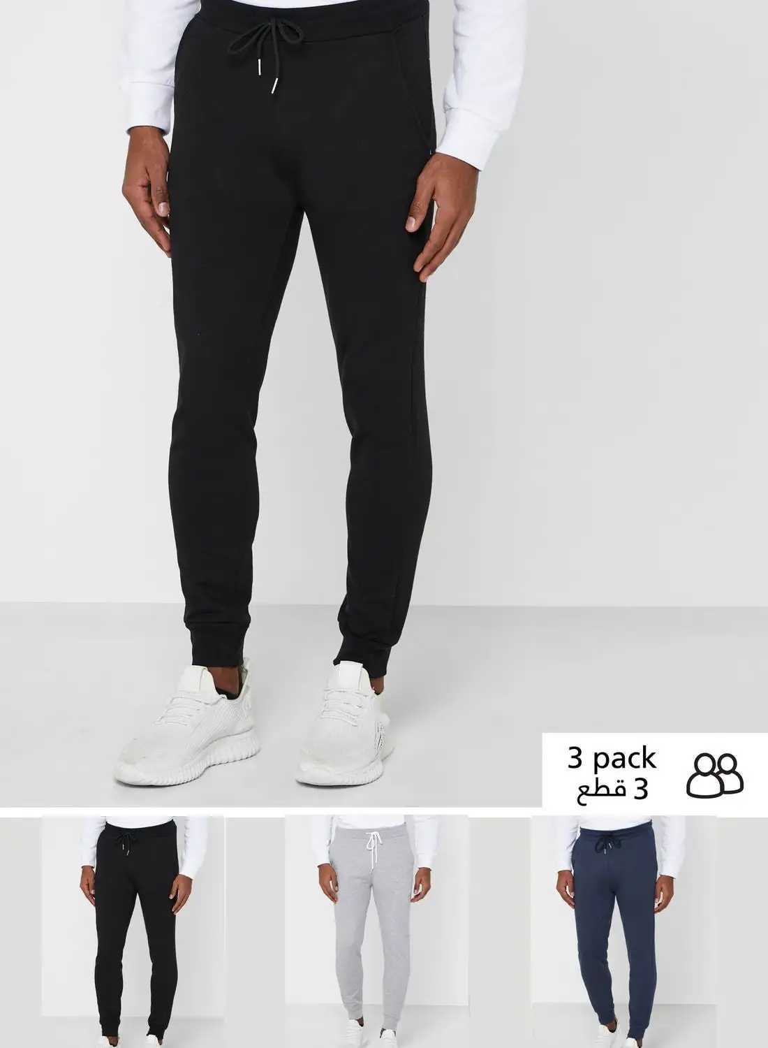 Seventy Five Basics 3 Pack Essential Joggers