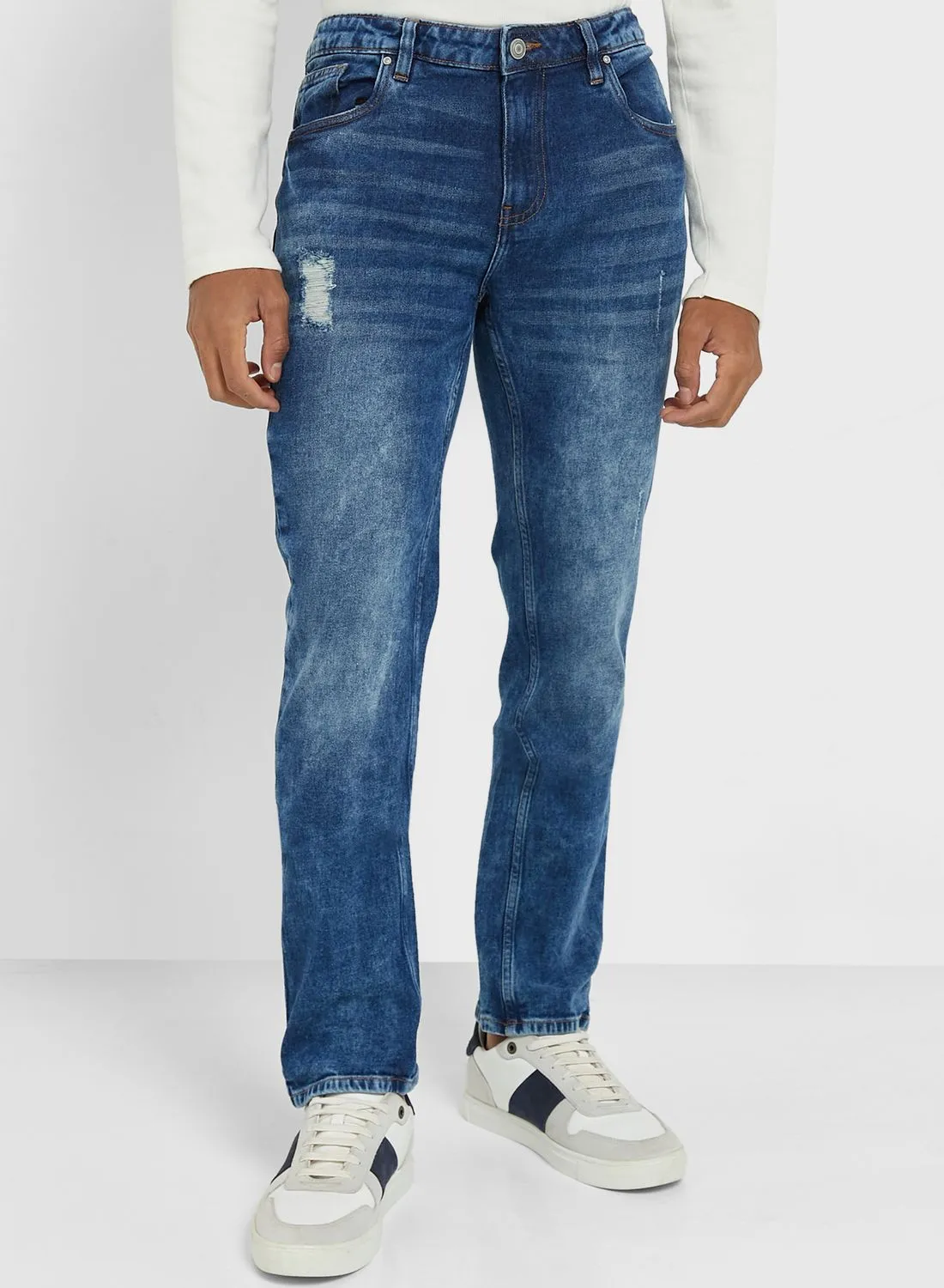 Seventy Five Slim Fit Distress Jean