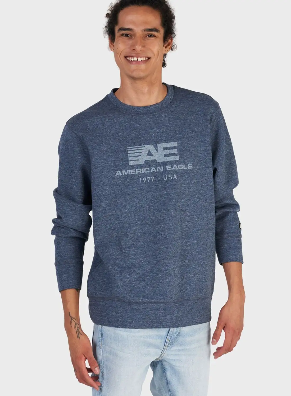 American Eagle Logo Crew Neck Sweatshirt