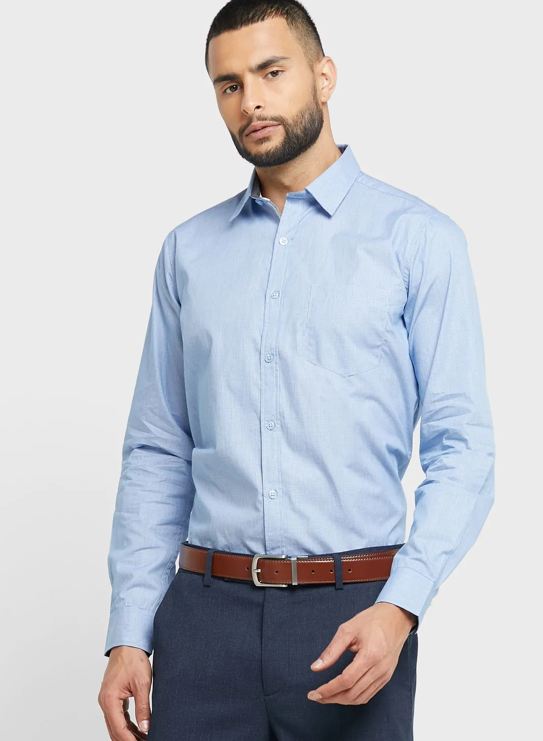 Robert Wood Micro Check Shirt