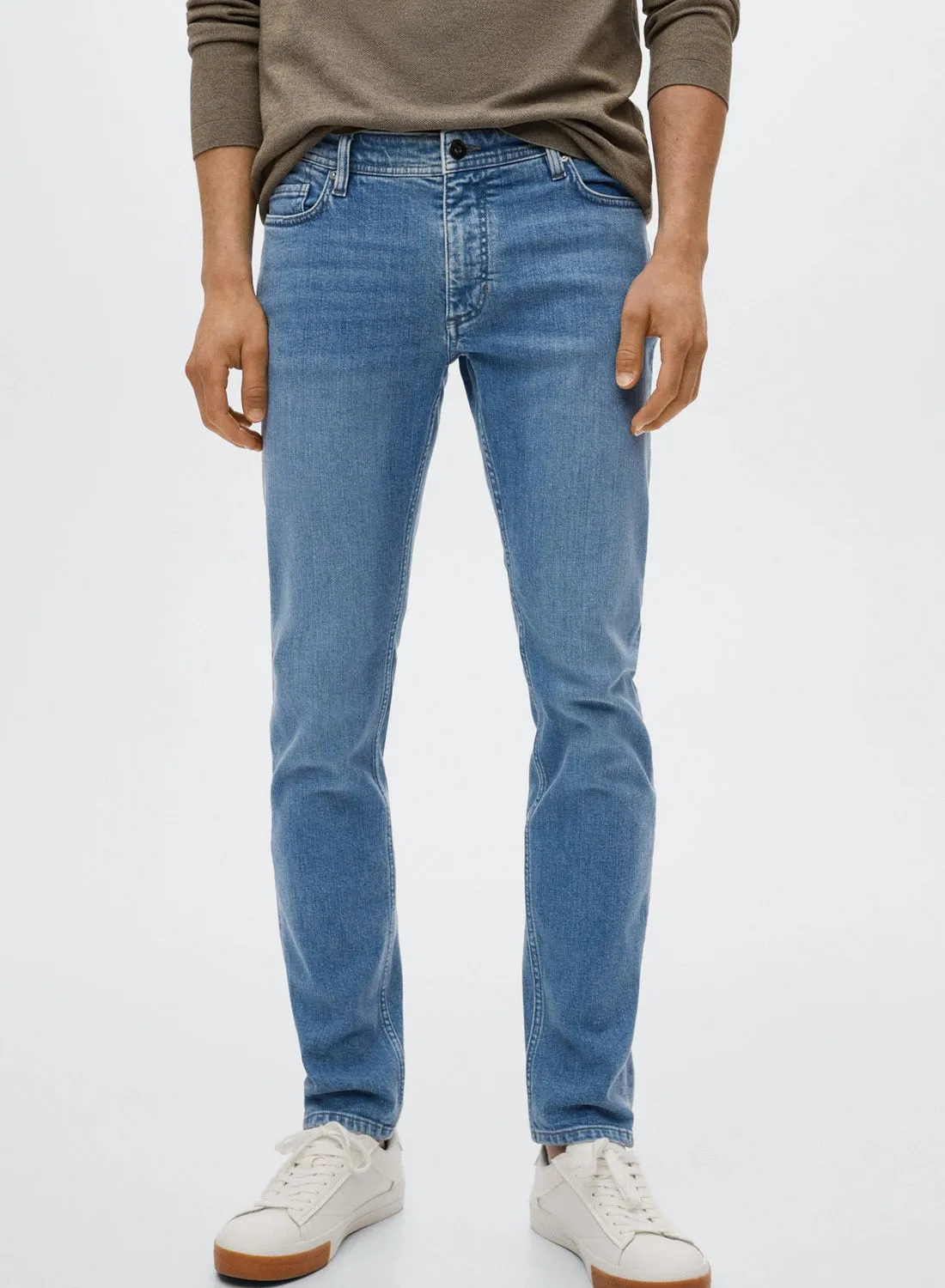 Mango Man Mid Wash Slim Fit Jeans