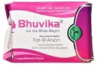 Bhuvika Smart Far IR Anion Sanitary Napkin 8-Pieces, Large