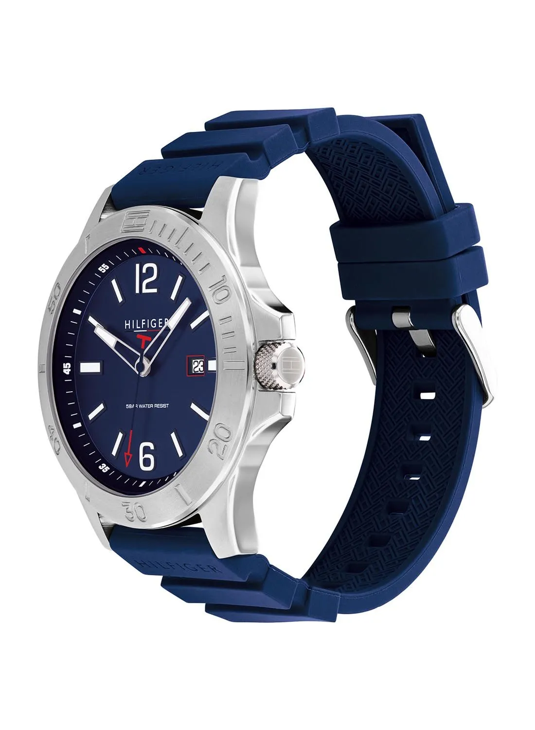 TOMMY HILFIGER TOMMY HILFIGER RYAN MEN's BLUE DIAL, BLUE SILICONE WATCH - 1791991