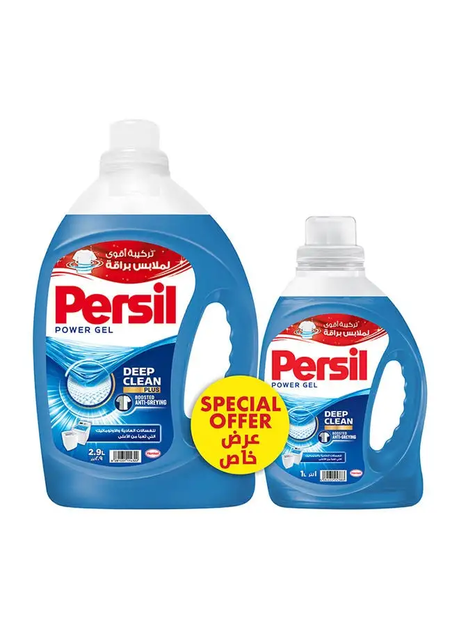 Persil Power Gel Liquid Laundry Detergent With Deep Clean Technology For Top Loading Washing Machines 2.9L+1L