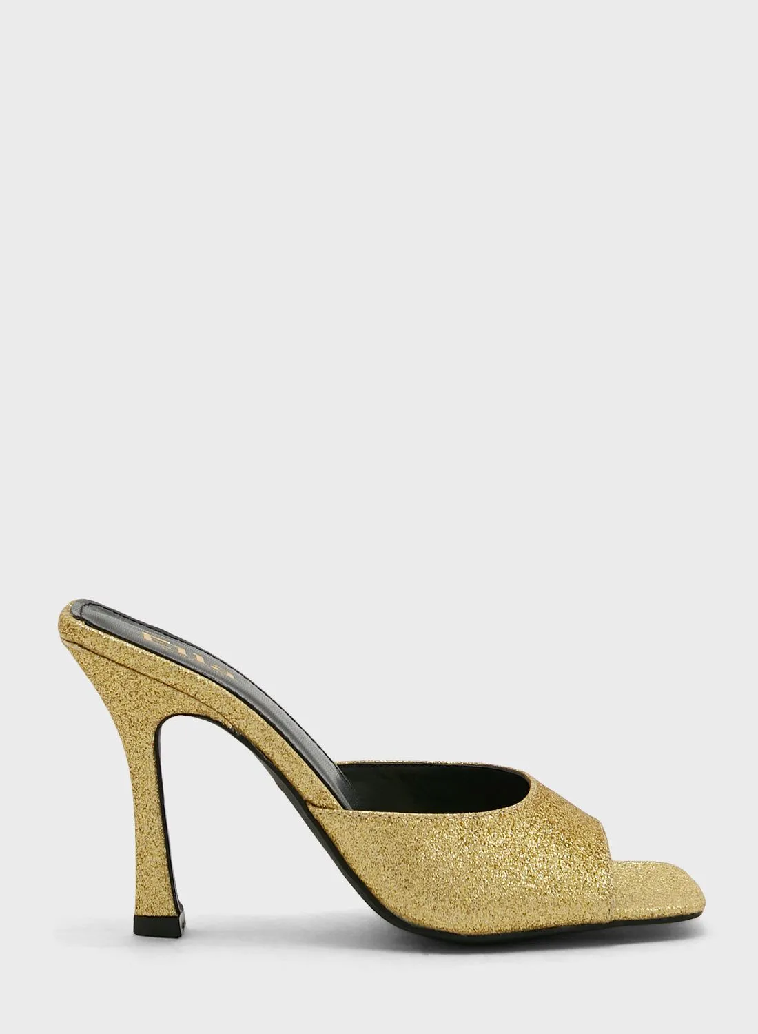 ELLA Glittery Square Front Mule Sandal